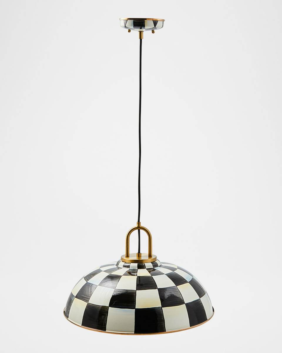 Courtly Check 18" Dome Pendant Lamp